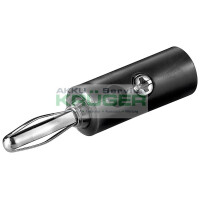 Bananen-Stecker, Schwarz - mit Schrauban gallery