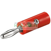 Bananen-Stecker, Rot - mit Schraubanschl gallery