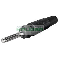 Bananen-Stecker, Schwarz - mit Querloch  gallery