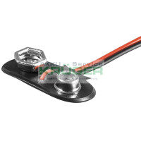 1x 9V Block Batteriehalter, Schwarz - lo gallery