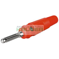 Bananen-Stecker, Rot - mit Querloch 4 mm gallery