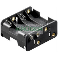 8x AA (Mignon) Batteriehalter, Schwarz - gallery