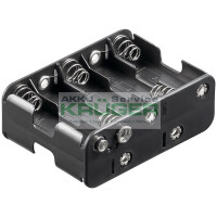 10x AA (Mignon) Batteriehalter, Schwarz  gallery