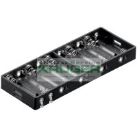 10x AA (Mignon) Batteriehalter, Schwarz  gallery