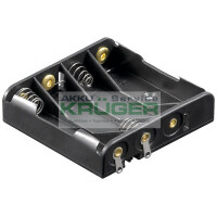 4x AAA (Micro) Batteriehalter, Schwarz - gallery