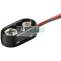 1x 9V Block Batteriehalter, Schwarz - lo gallery