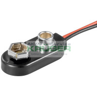 1x 9V Block Batteriehalter, Schwarz - lo gallery