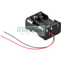 6x AA (Mignon) Batteriehalter, Schwarz - gallery